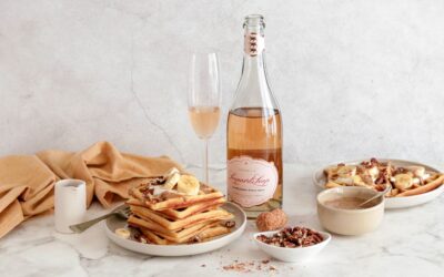 Waffles and bubbly for breakfast?? Go ahead —indulge yourself